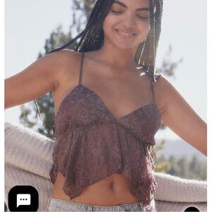 Tilly’s FULL TILT Lace Hanky Hem Womens Cami size XL NWT